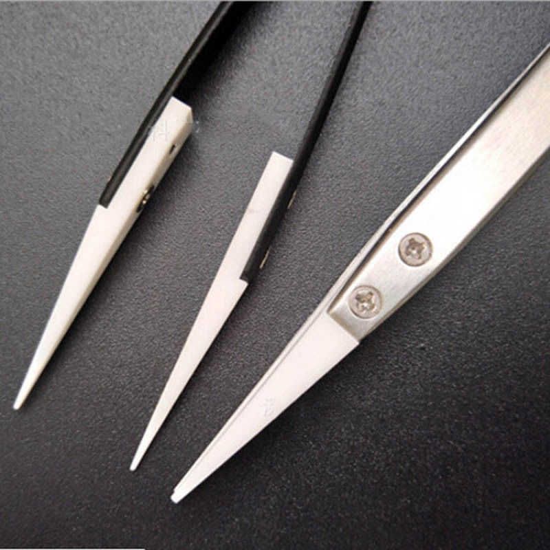 Wholesale Straight Aimed Ceramic Tweezers For Electronics Soldering With  Stainless Steel Handle Black Tweezers Hand Tool Precision Pointed Mouth  From Bunnings, $7.81